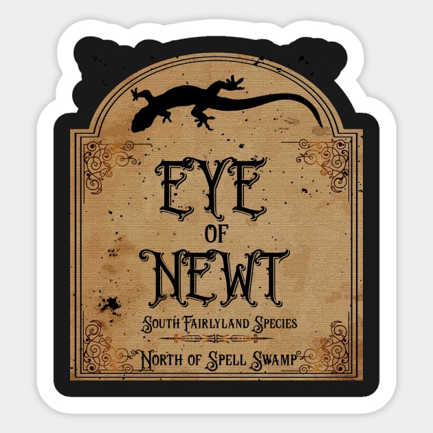 Eye of Newt Label Halloween Sticker by letnothingstopyou